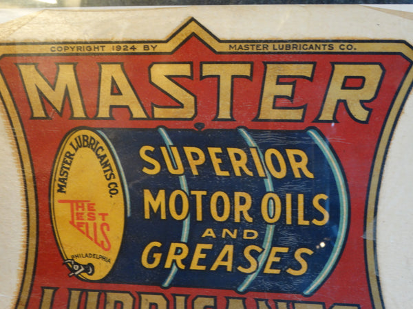 Master Lubricants Advertising Decal AP1705