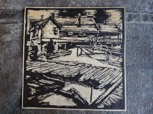 Norman H Kamps - Old California Shack - Block Print AP1723