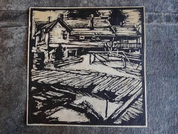 Norman H Kamps - Old California Shack - Block Print AP1723