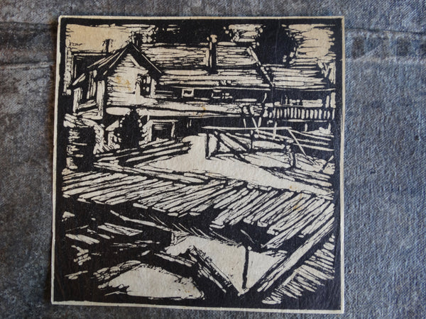 Norman H Kamps - Old California Shack - Block Print AP1723