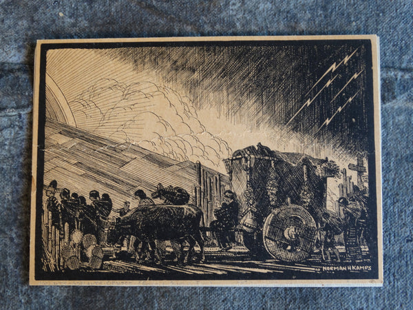 Norman H Kamps -  The Festival Cart - Block Print  AP1725