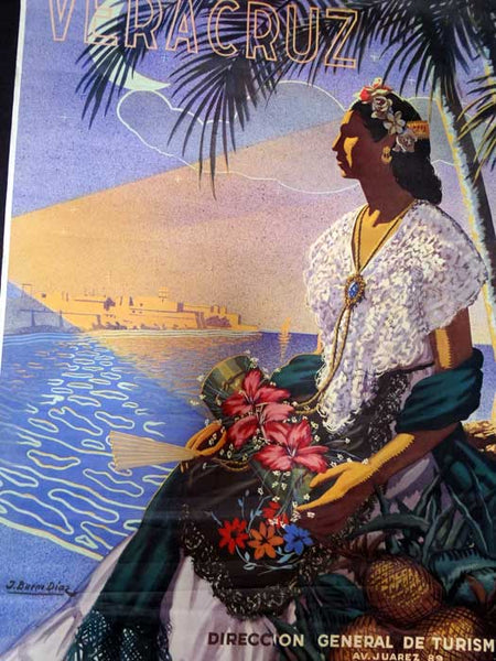 Vera Cruz Mexican Tourism Poster 1946