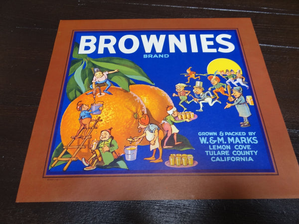 Brownies Orange Crate Label