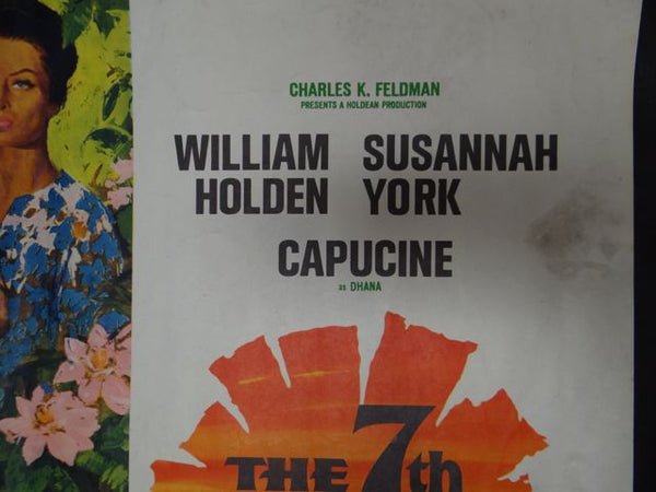 THE SEVENTH DAWN  William Holden, Susannah York, Capucine 1964 Movie Poster