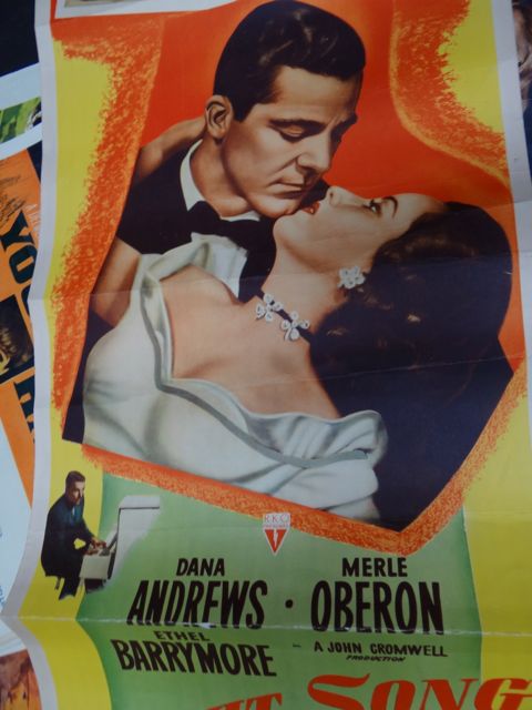 NIGHT SONG Dana Andrews Merle Oberon 1947 Movie Poster