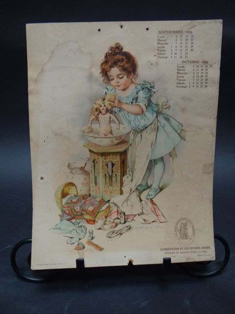 Maud Humphrey: Little Girl Giving Her Dolly a Bath