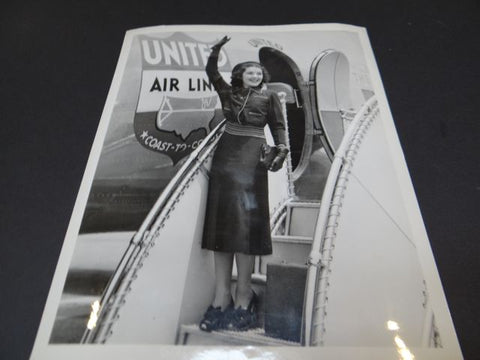 The Ann Rutherford Files: Ann Boarding United Airlines Coast-To-Coast 1940s