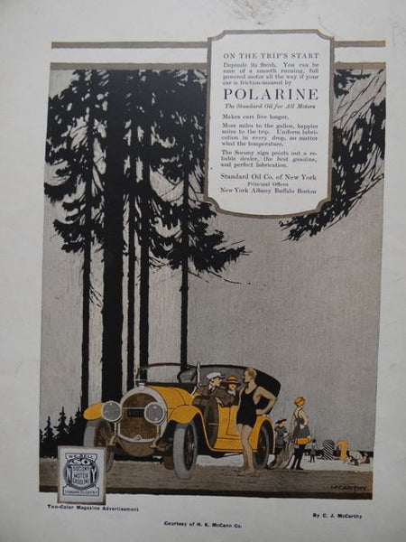 Polarine Standard Motor Oil Magazine Advertisement by Clarence J McCarthy