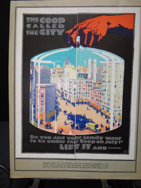 “The Coop Called the City”–Bossert Bungalow Advertisement Litho Plates
