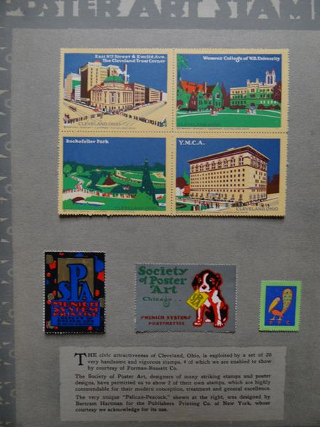Poster Art Stamps Lithographic Plates by the Society of Modern Art