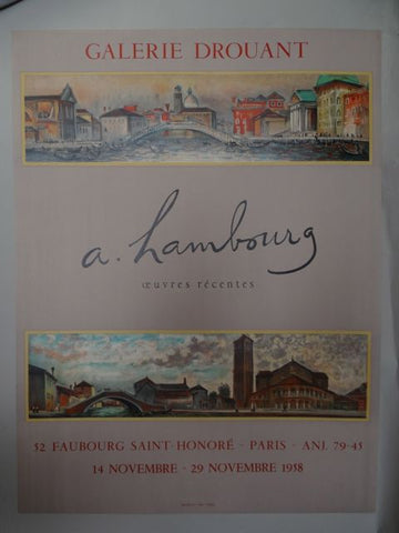 André Hambourg Galerie Drouant Poster 1958