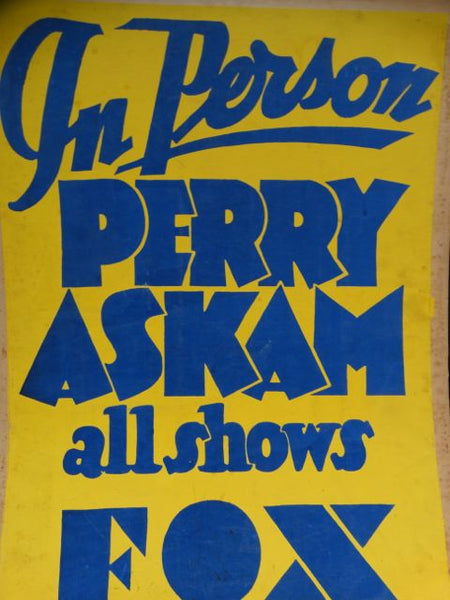 Perry Askam Fox Theater Poster
