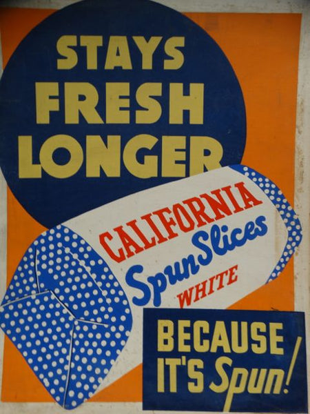 Stays Fresher Longer California Spun Slices Bread Poster