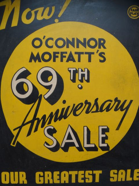 O’Connor Moffat 69th Anniversary Sale Poster Silk Screen
