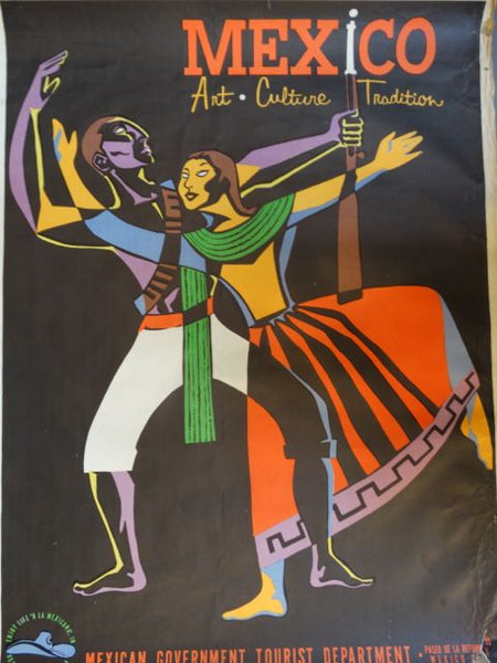 Vintage Mexican Travel Poster: Art Culture Tradition