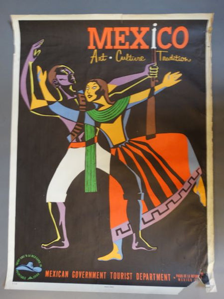 Vintage Mexican Travel Poster: Art Culture Tradition