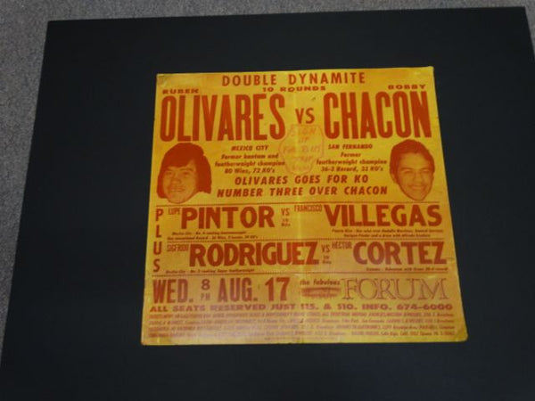Olivares vs Chacon Boxing Poster 1970s