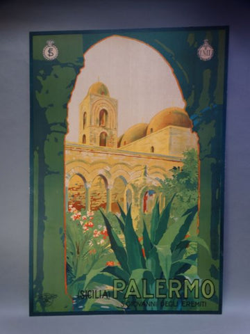Vintage Travel Poster Palermo Sicilia c 1920