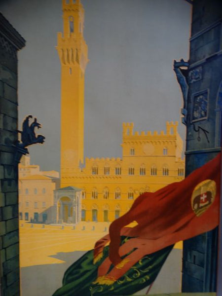 Vintage Travel Poster Tuscany Siena 1920s-30s