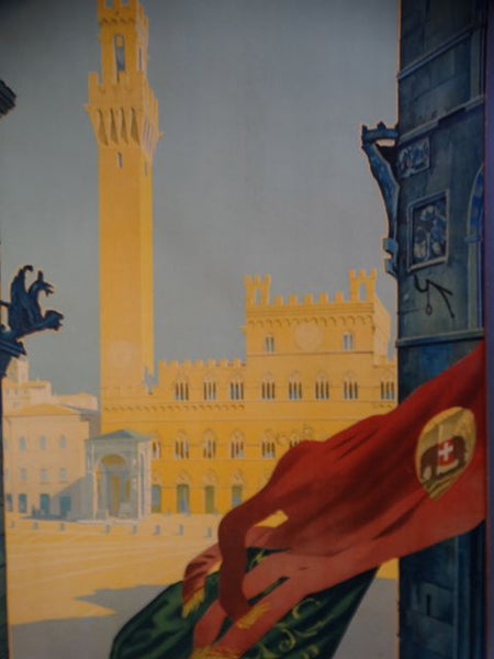 Vintage Travel Poster Tuscany Siena 1920s-30s