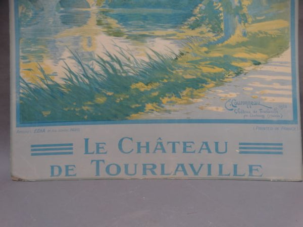E. Couronneau Château de Tourlaville Vintage Travel Poster 1922