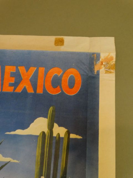 Vintage Original Mexico Tourism Poster