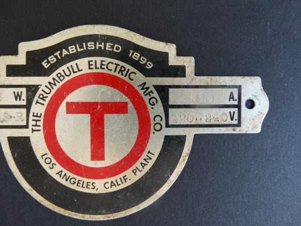 “The Trumbull Electric Mfg. Co” Metal Sign