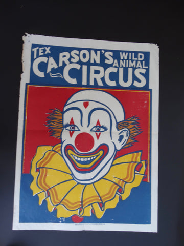 Tex Carson’s Wild Animal Circus Poster