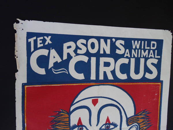 Tex Carson’s Wild Animal Circus Poster