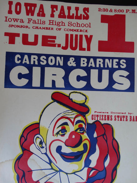 Carson & Barnes Circus Poster – Iowa Falls