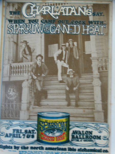 Classic Rock Postcard: Charlatans, Sparrow and Canned Heat at Avalon Ballroom