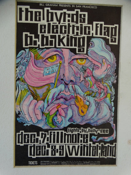 Classic Rock Postcard: Byrds, Electric Flag, B.B. King