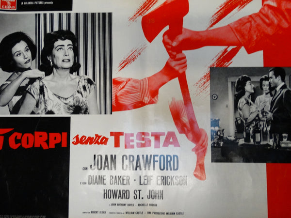 Italian movie half sheet for STRAIT-JACKET with Joan Crawford