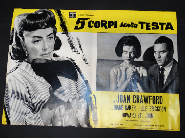 Italian movie half sheet for STRAIT-JACKET with Joan Crawford