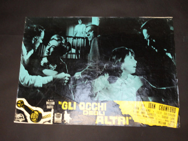 Vintage Italian half-sheet movie poster forI SAW WHAT YOU DID with Joan Crawford
