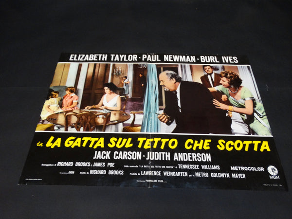 Italian Movie Half-sheet for CAT ON A HOT TIN ROOF with Taylor/Newman