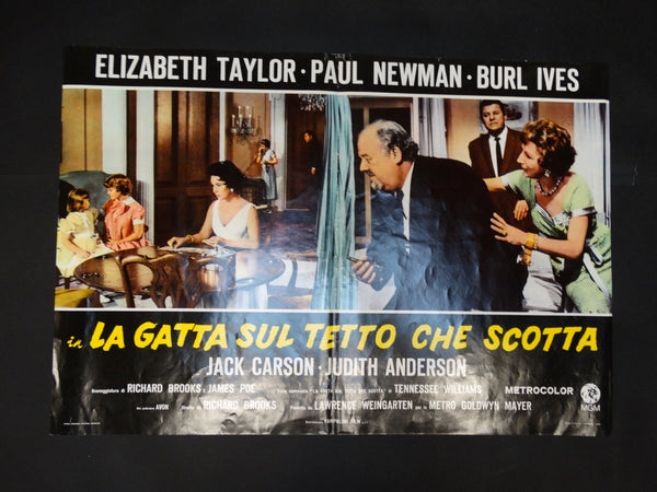 Italian Movie Half-sheet for CAT ON A HOT TIN ROOF with Taylor/Newman