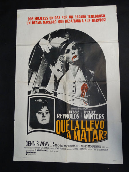 WHAT'S THE MATTER WITH HELEN? 1971 Spanish version half sheet poster "Que La Llevo a Matar?" A735