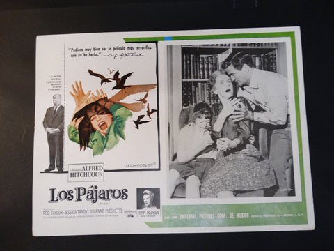 THE BIRDS 1963 Vintage half sheet poster, Spanish version LOS PAJAROS