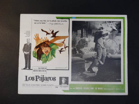 THE BIRDS 1963 Vintage half sheet poster, Spanish version LOS PAJAROS