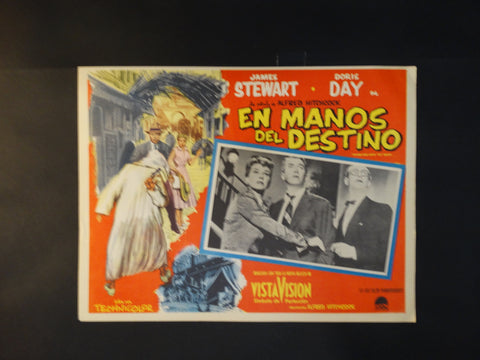 Alfred Hitchcock The Man Who Knew Too Much (En Manos Del Destino) lobby card, Spanish version
