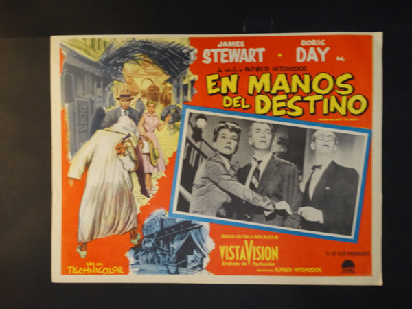 Alfred Hitchcock The Man Who Knew Too Much (En Manos Del Destino) lobby card, Spanish version