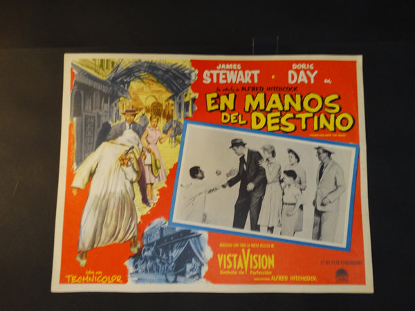 Alfred Hitchcock The Man Who Knew Too Much (En Manos del Destino) lobby card, Spanish version,