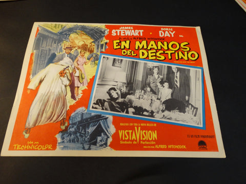 Alfred Hitchcock The Man Who Knew Too Much (En Manos del Destino) lobby card, Spanish version