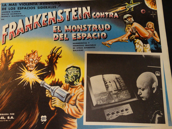 FRANKENSTEIN MEETS THE SPACE MONSTER lobby card (Spanish) 1965