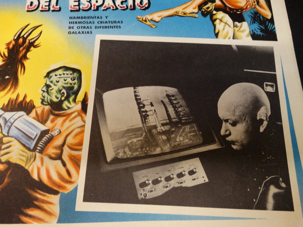 FRANKENSTEIN MEETS THE SPACE MONSTER lobby card (Spanish) 1965