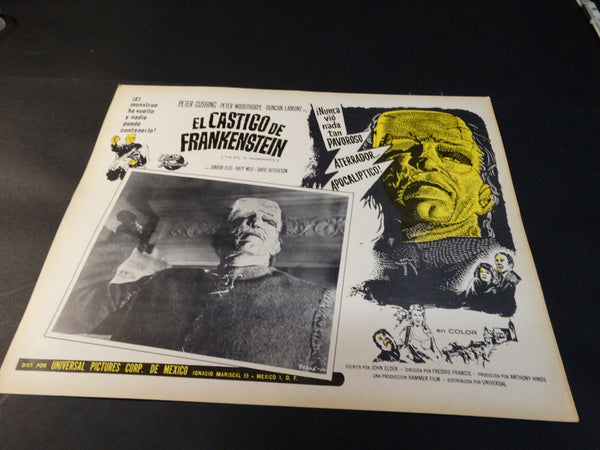 THE EVIL OF FRANKENSTEIN 1964 (EL CASTIGO DE FRANKENSTEIN) lobby card
