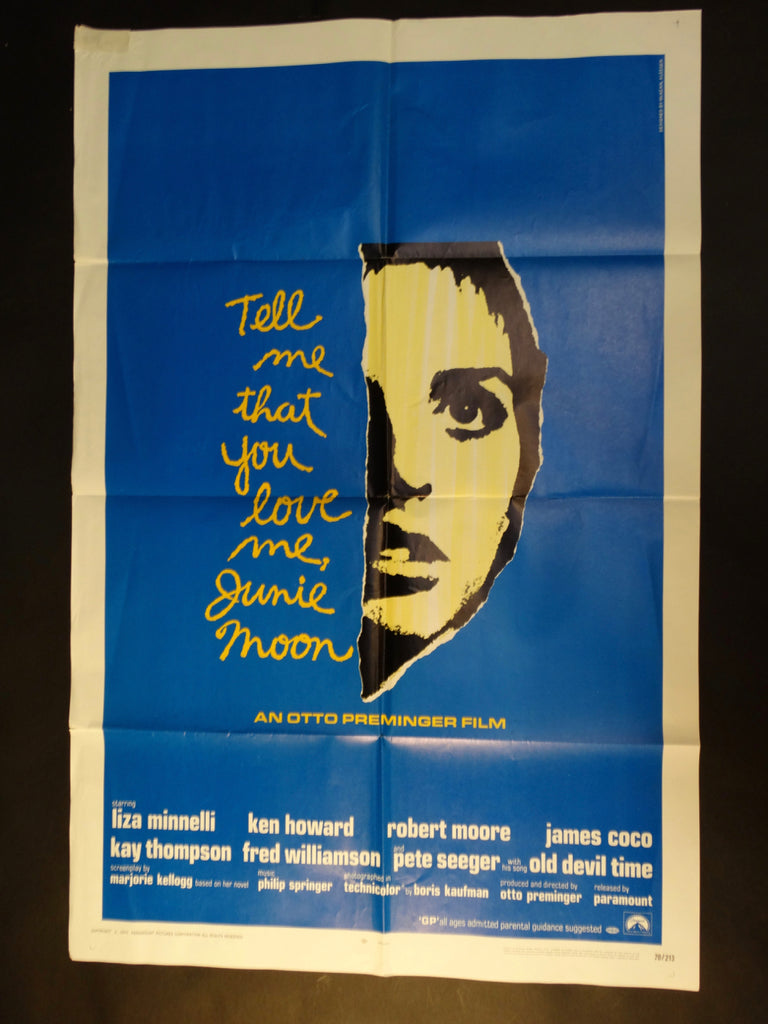 Tell Me That You Love Me, Junie Moon 1970  one sheet movie poster AP797
