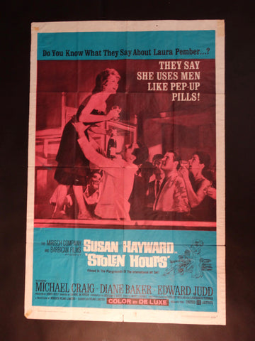 Vintage STOLEN HOURS one-sheet