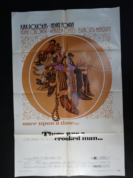 THERE WAS A CROOKED MAN... 1970 vintage one-sheet movie poster